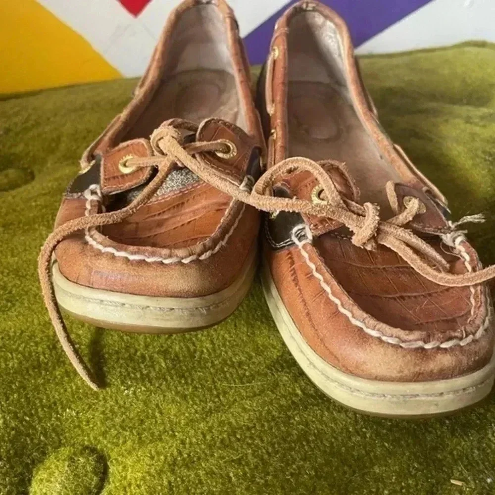 Leather Sperry‎ Top Sider Boat Shoes Loafers Size 7 GUC!